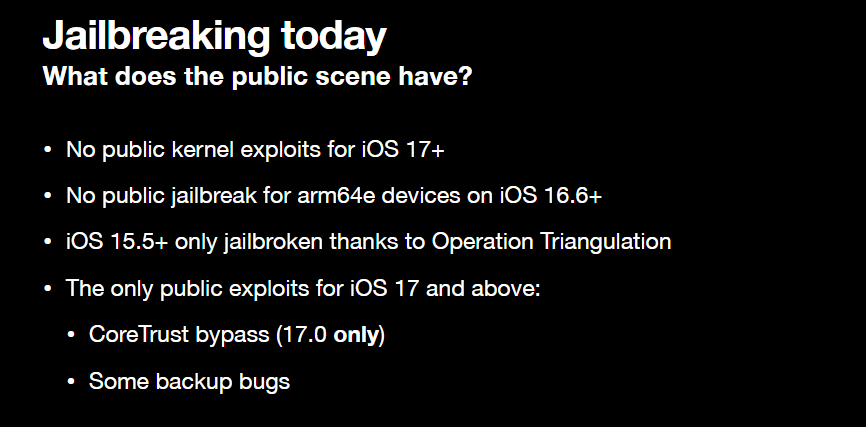 图片[5]-已确定！iOS 17.0.1+ 暂无巨魔可能，请物理降级-蛙趣网