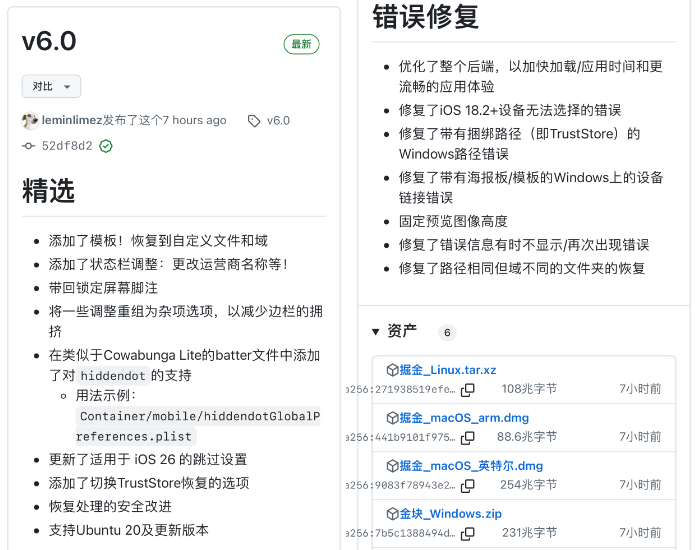 图片[2]-iOS 26.0 Nugget 6.0 已发布，支持状态栏调整-蛙趣网